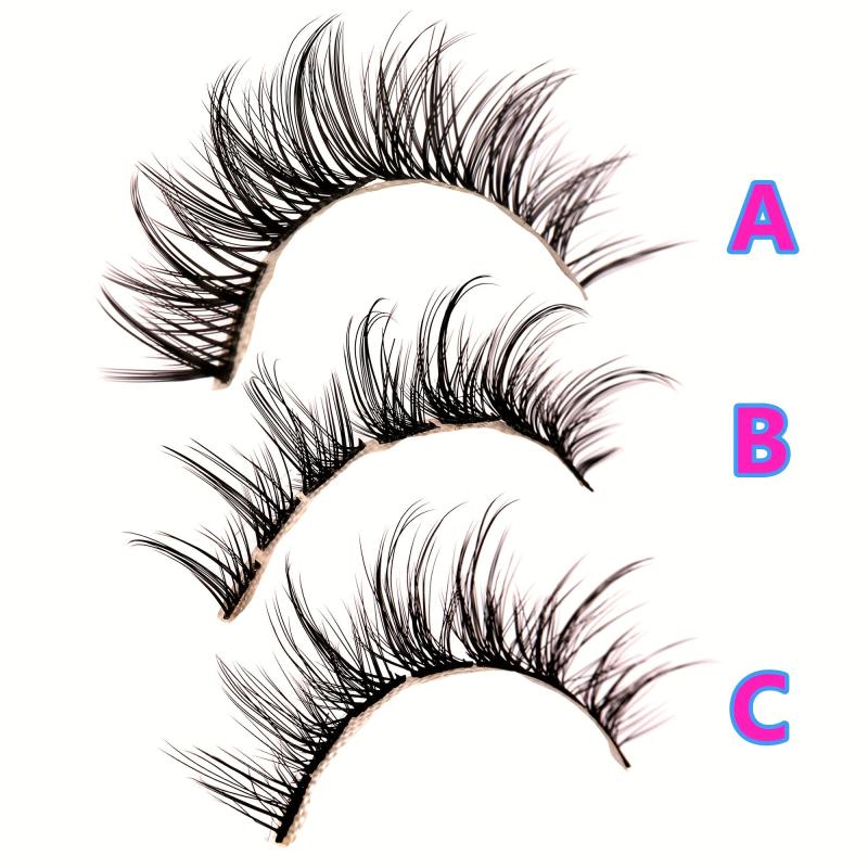 False Eyelashes Kits Fluffy Faux Mink Manga Moisturizing Look