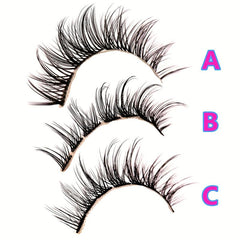 False Eyelashes Kits Fluffy Faux Mink Manga Moisturizing Look