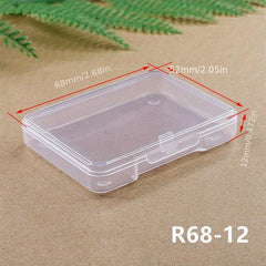 Clear Jewelry Storage Box Dustproof Case Portable Organizer