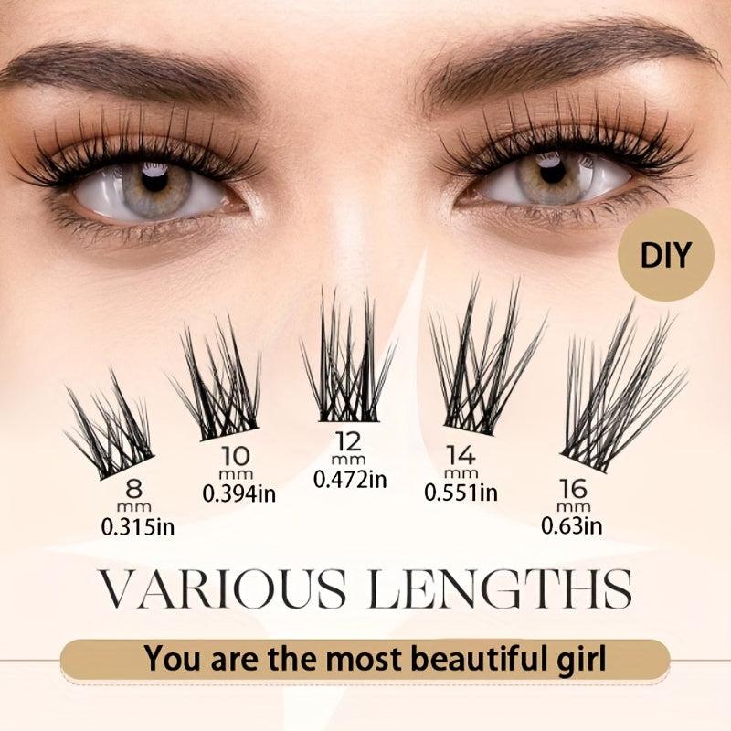 DIY Natural D Curve Faux Mink Hair 3D False Eyelashes