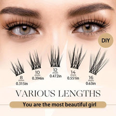DIY Natural D Curve Faux Mink Hair 3D False Eyelashes