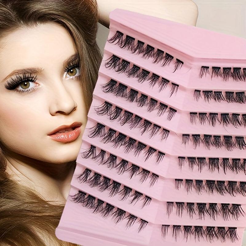 DIY Natural D Curve Faux Mink Hair 3D False Eyelashes