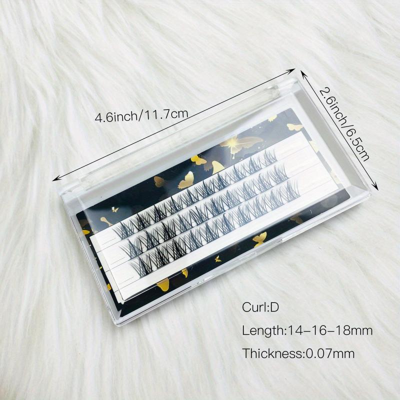 100 Wispy Lashes Cluster DIY Eyelash Extensions D Curl Mix 14-18mm