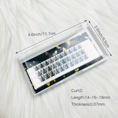100 Wispy Lashes Cluster DIY Eyelash Extensions D Curl Mix 14-18mm