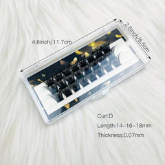 100 Wispy Lashes Cluster DIY Eyelash Extensions D Curl Mix 14-18mm