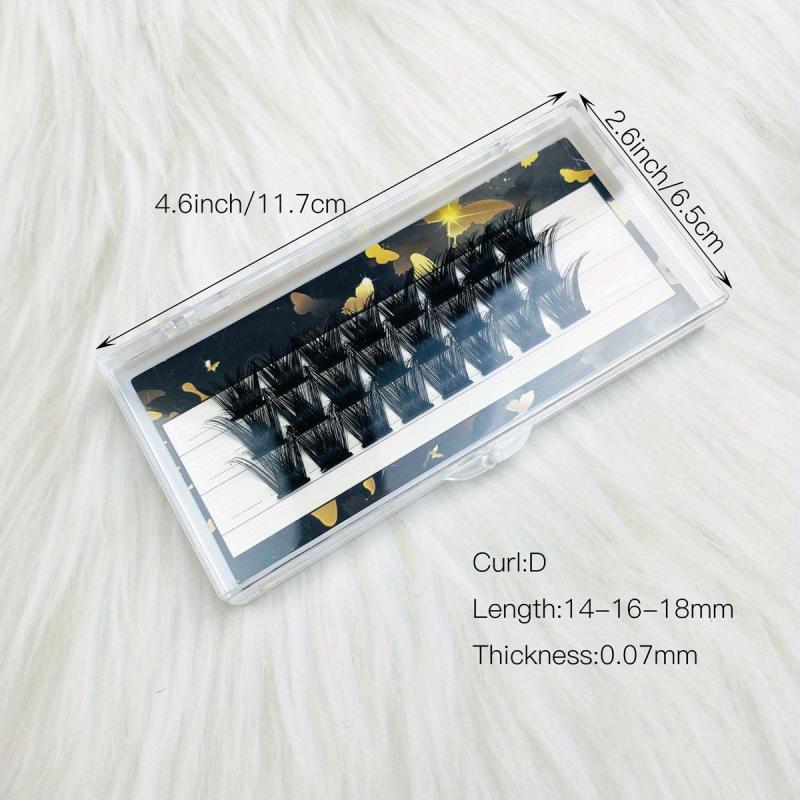 100 Wispy Lashes Cluster DIY Eyelash Extensions D Curl Mix 14-18mm