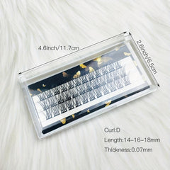 100 Wispy Lashes Cluster DIY Eyelash Extensions D Curl Mix 14-18mm