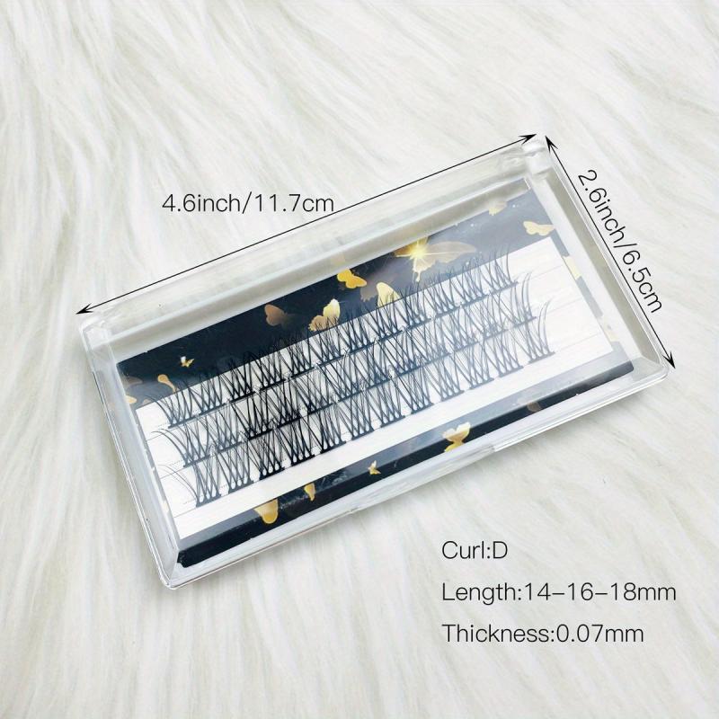 100 Wispy Lashes Cluster DIY Eyelash Extensions D Curl Mix 14-18mm