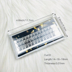 100 Wispy Lashes Cluster DIY Eyelash Extensions D Curl Mix 14-18mm