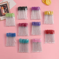 50PCS Eyelash Brush Mascara Wands Makeup Brushes Applicators Kits