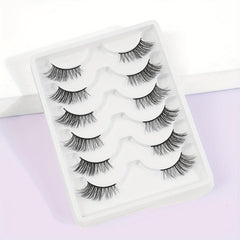 6 Pairs C Curling Fluffy False Eyelashes Elongated Eye End Charming Eyelashes