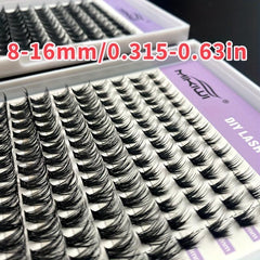 168pcs DIY Eyelash Extension Kit D Curl Volume Individual Lashes 8-16mm