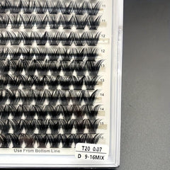 168pcs DIY Eyelash Extension Kit D Curl Volume Individual Lashes 8-16mm