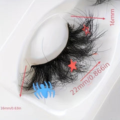 Spider Halloween False Eyelashes Sparkly Stars Spider Sequins Natural Style