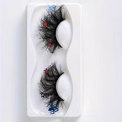 Spider Halloween False Eyelashes Sparkly Stars Spider Sequins Natural Style