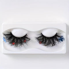 Spider Halloween False Eyelashes Sparkly Stars Spider Sequins Natural Style