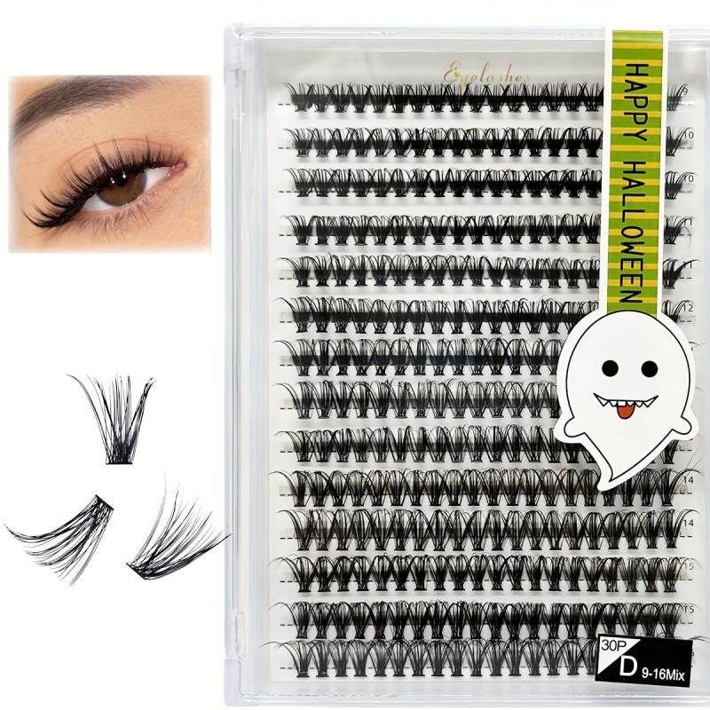 Fire Shaped Halloween Individual Cluster False Eyelashes