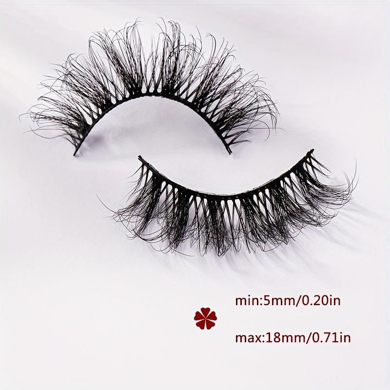 5 Pairs 5D Fluffy False Eyelashes Natural Thick Curly Makeup Lash Extension