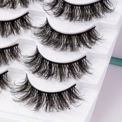 5 Pairs 5D Fluffy False Eyelashes Natural Thick Curly Makeup Lash Extension