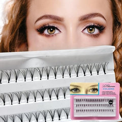 3 Rows Individual Lashes Mini Lightweight 3D Curly False Eyelashes