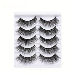 5 Pairs Fluffy False Eyelashes Faux Mink 3D Lashes Extension