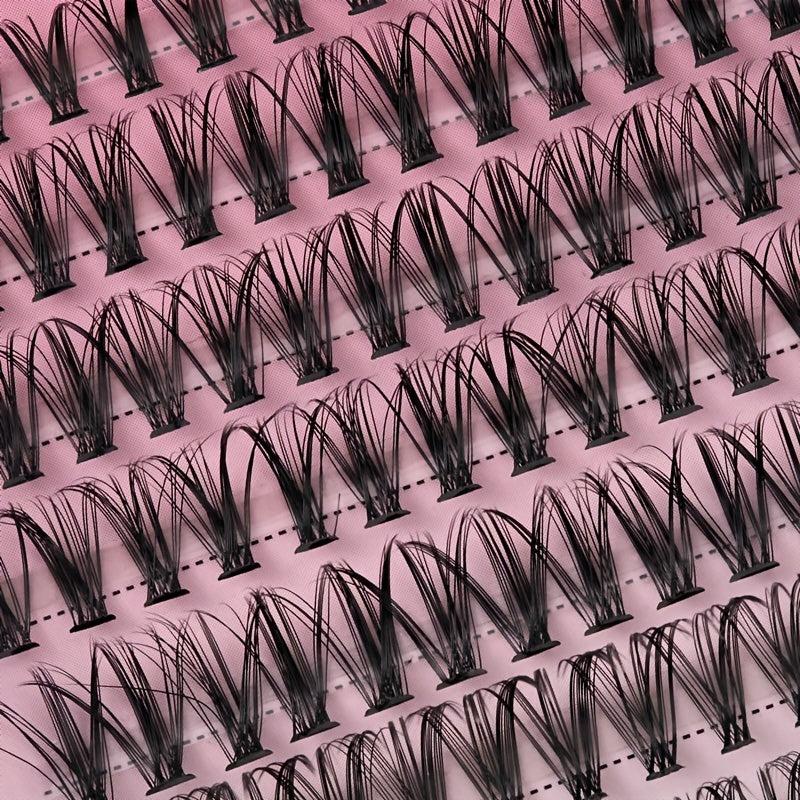 12 Rows 3D Effect False Eyelashes Natural Thick Soft Single Cluster 30P