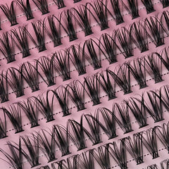 12 Rows 3D Effect False Eyelashes Natural Thick Soft Single Cluster 30P