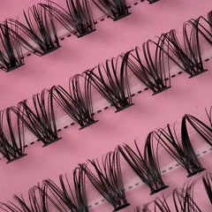 12 Rows 3D Effect False Eyelashes Natural Thick Soft Single Cluster 30P