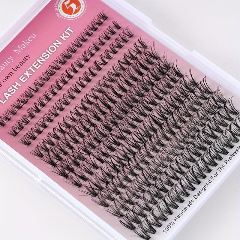 12 Rows 3D Effect False Eyelashes Natural Thick Soft Single Cluster 30P