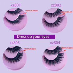 7 Pairs Faux Mink Eyelashes, Natural Volume, Extra Length