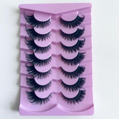 7 Pairs Faux Mink Eyelashes, Natural Volume, Extra Length