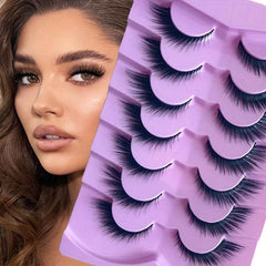 7 Pairs Faux Mink Eyelashes, Natural Volume, Extra Length