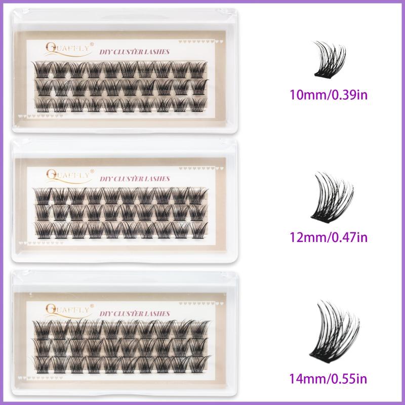 DIY Eyelashes Cluster 30pcs Easy Applying At Home C Curl False Lashes 10 12 14mm