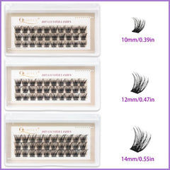 DIY Eyelashes Cluster 30pcs Easy Applying At Home C Curl False Lashes 10 12 14mm