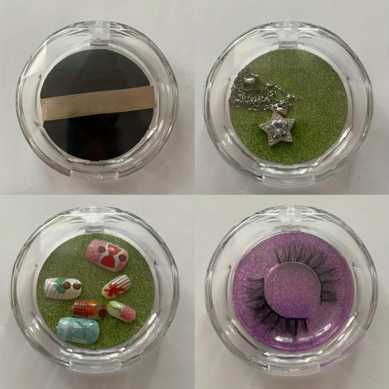 Clear Glitter Eyelash Storage Box with Lash Tray