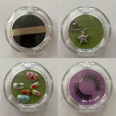 Clear Glitter Eyelash Storage Box with Lash Tray