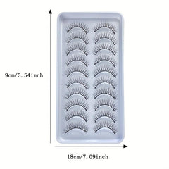 10 Pairs 3D False Eyelashes Faux Mink Lashes Reusable Makeup Tool
