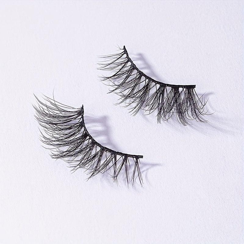 7 Pairs Natural 5D Curly Half Eyelashes 14mm - Lengthening & Thickening
