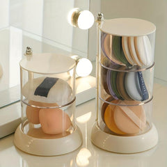 4 Layer Rotatable Makeup Organizer Sponge Holder Jewelry Storage