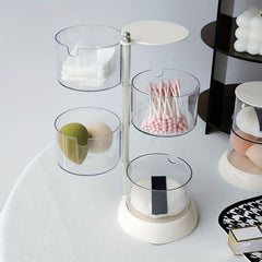4 Layer Rotatable Makeup Organizer Sponge Holder Jewelry Storage