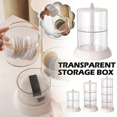 4 Layer Rotatable Makeup Organizer Sponge Holder Jewelry Storage