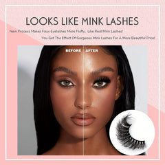 14 Pairs Fluffy Faux Mink Cat Eye False Eyelashes