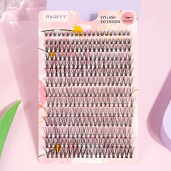 280pcs Fishtail Grafting Eyelashes 8-16mm 20P Thick Fluffy Cluster False Lashes