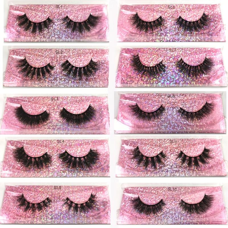Natural 3D Mink Lashes Mixed Styles Lightweight Reusable Soft