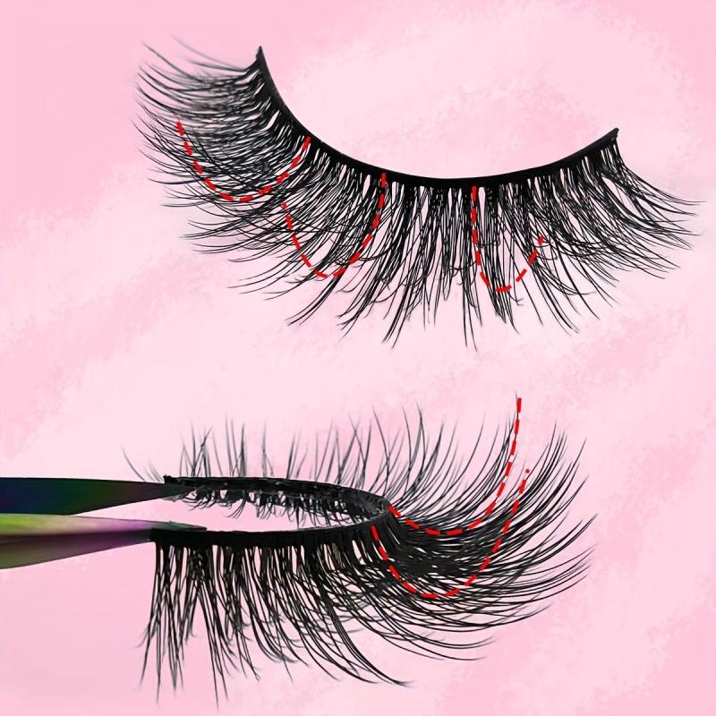 5 Pairs Short Wispy Faux Mink Fluffy Lashes 15mm Natural Look