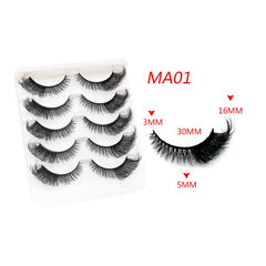 10 Pairs 3D Cat Eye False Eyelashes for Makeup Wedding Party