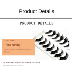 10 Pairs 3D Cat Eye False Eyelashes for Makeup Wedding Party