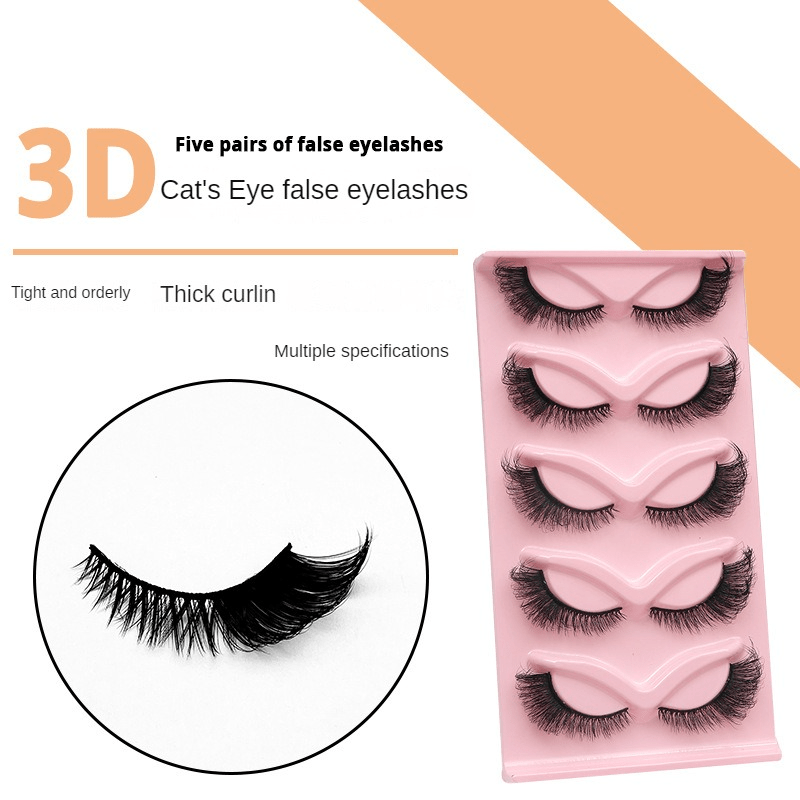 10 Pairs 3D Cat Eye False Eyelashes for Makeup Wedding Party