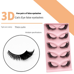 10 Pairs 3D Cat Eye False Eyelashes for Makeup Wedding Party