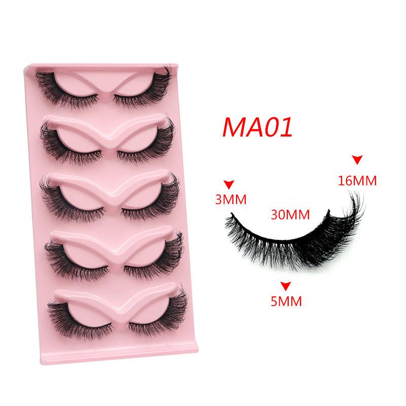 10 Pairs 3D Cat Eye False Eyelashes for Makeup Wedding Party